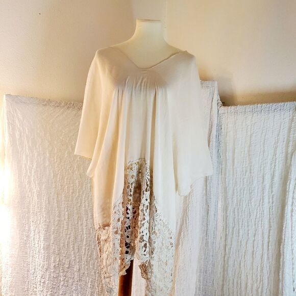 Cream Womens Swim Cover-Up Size XL - Picture 2 of 12